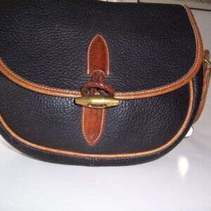 VIntage Dooney Bourke All Weather Leather Saddle Bag